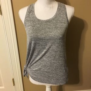 Tie Knot Gray Tank Top